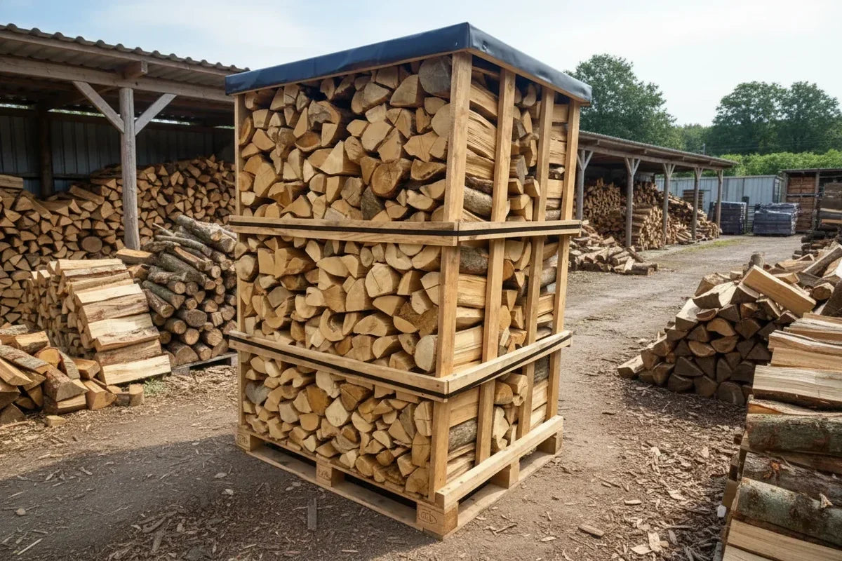 Hainbuche Brennholz Kammergetrocknet Gespalten 25 cm Halbe Palette