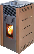 JOIMA – Pelletofen ohne Strom Modell NATUR STYLE 8 kW. Es funktioniert ohne Anschluss an das Stromnetz. Farbe Braune