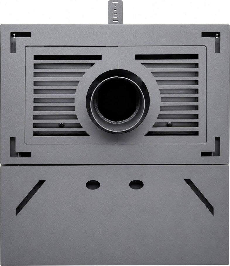 JOIMA – Pelletofen ohne Strom Modell NATUR STYLE 8 kW. Es funktioniert ohne Anschluss an das Stromnetz. Farbe Braune