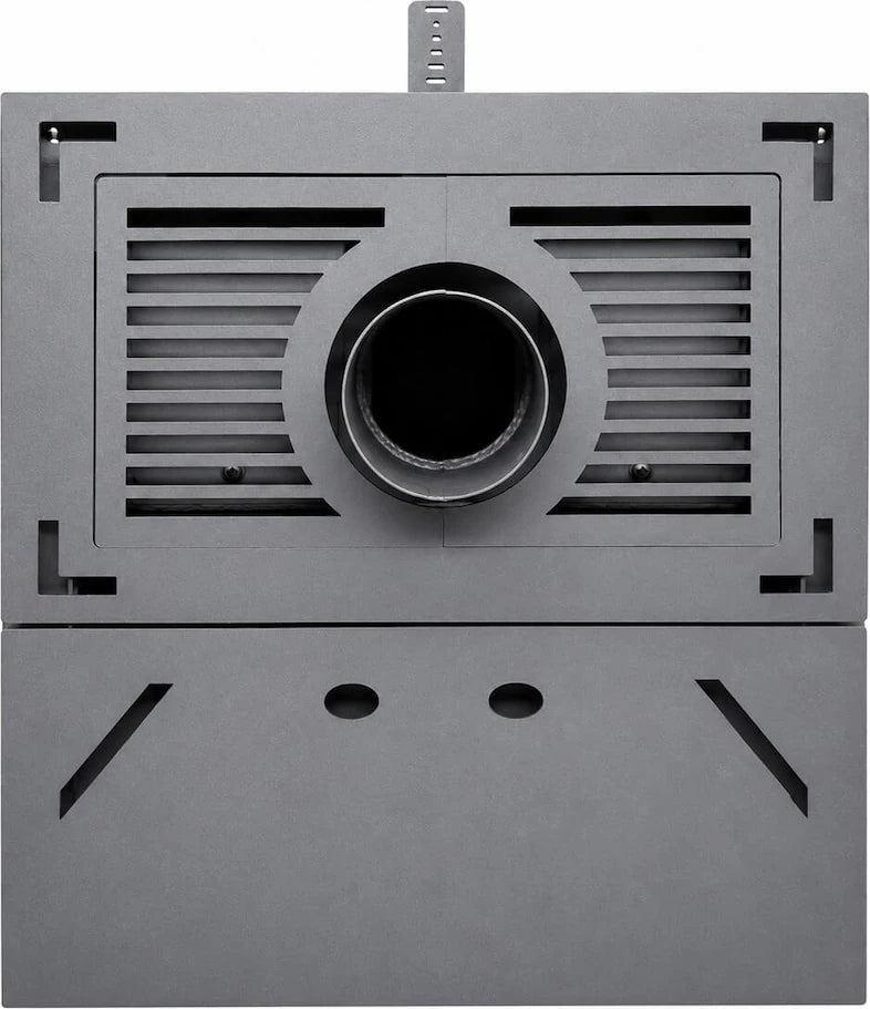 JOIMA – Pelletofen ohne Strom Modell NATUR STYLE 8 kW. Es funktioniert ohne Anschluss an das Stromnetz. Farbe Schwarz