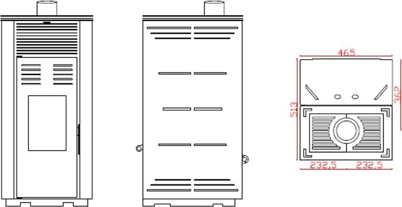 JOIMA – Pelletofen ohne Strom Modell NATUR STYLE 8 kW – Ecodesign 2022
