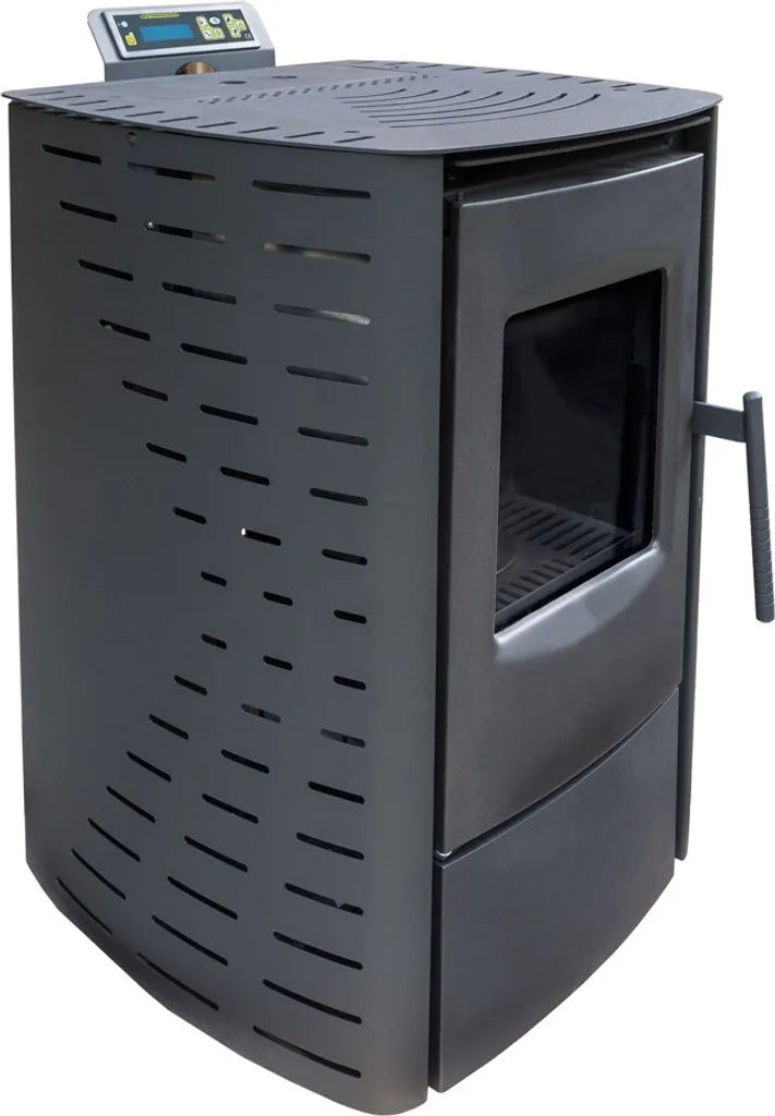 NEMAXX® P6 Pelletofen 6 kW A+ bis 120 m³ – Auto-Reinigungszyklus, ECO-Modus, Wochenprogramm & mechanische Reinigungsunterstützung – Schwarz