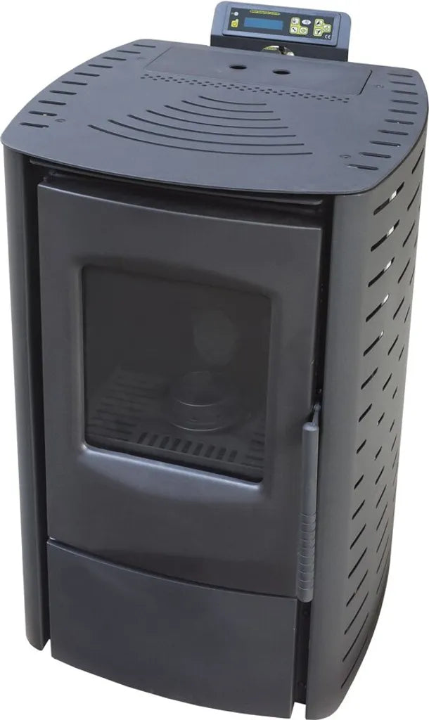 NEMAXX® P6 Pelletofen 6 kW A+ bis 120 m³ – Auto-Reinigungszyklus, ECO-Modus, Wochenprogramm & mechanische Reinigungsunterstützung – Schwarz