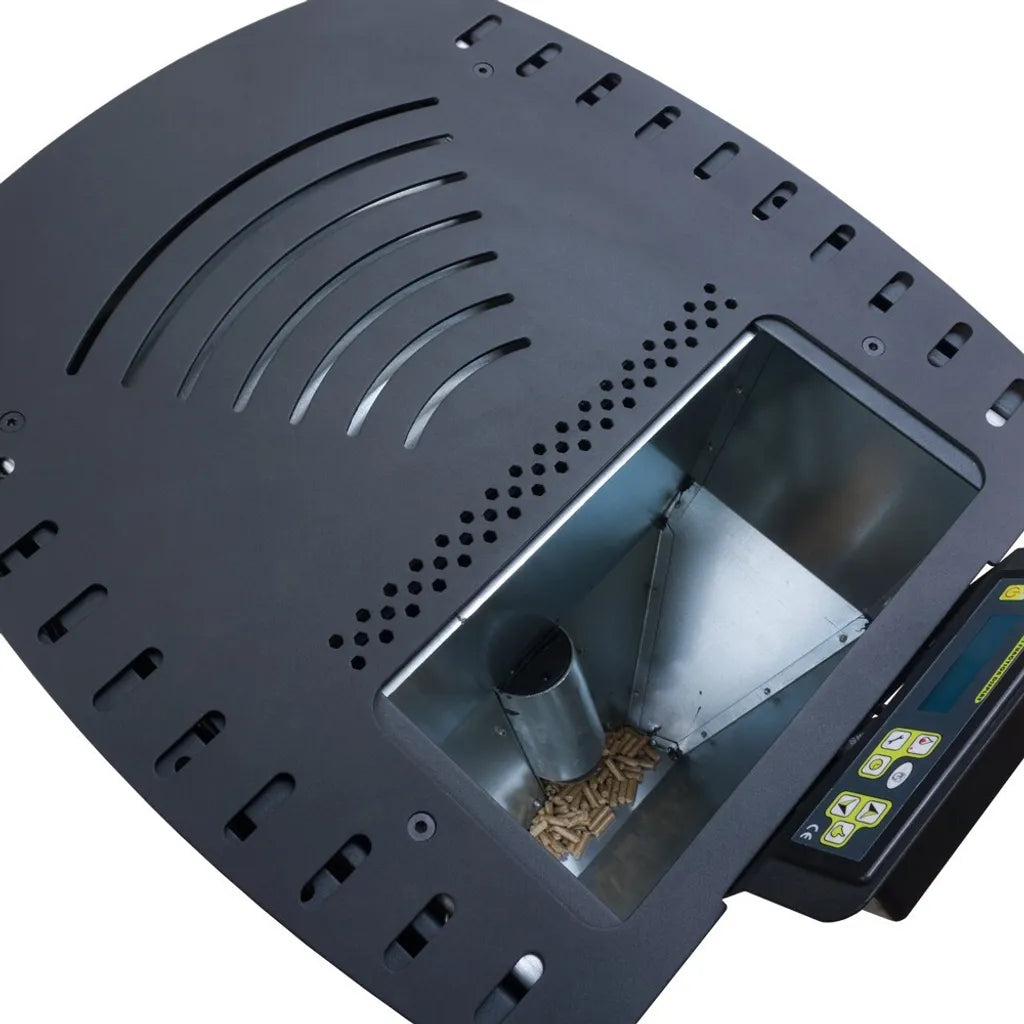 NEMAXX® P6 Pelletofen 6 kW A+ bis 120 m³ – Auto-Reinigungszyklus, ECO-Modus, Wochenprogramm & mechanische Reinigungsunterstützung – Schwarz