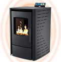 NEMAXX® P6 Pelletofen 6 kW A+ bis 120 m³ – Auto-Reinigungszyklus, ECO-Modus, Wochenprogramm & mechanische Reinigungsunterstützung – Schwarz