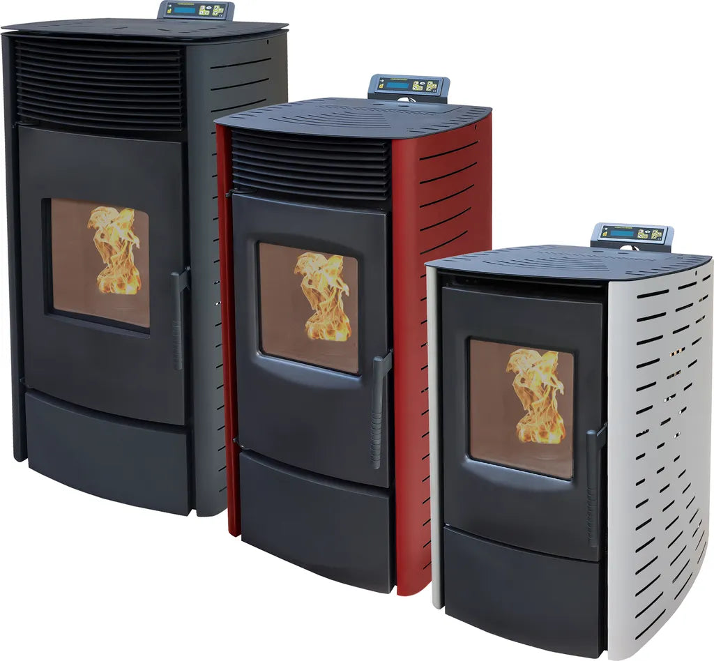 Nemaxx P9 Pelletofen Pelletkaminofen 11kW Kaminofen Heizofen Pellet Ofen Kamin Pelletheizung Heizgerät Kaminheizung Pellets -schwarz- WiFi-Ready