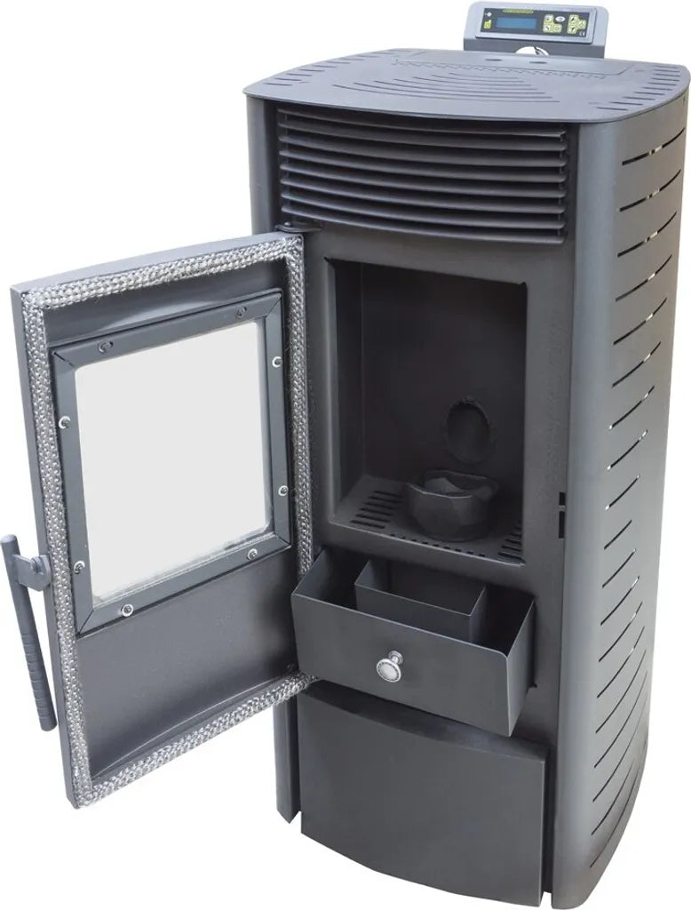 Nemaxx P9 Pelletofen Pelletkaminofen 11kW Kaminofen Heizofen Pellet Ofen Kamin Pelletheizung Heizgerät Kaminheizung Pellets -schwarz- WiFi-Ready