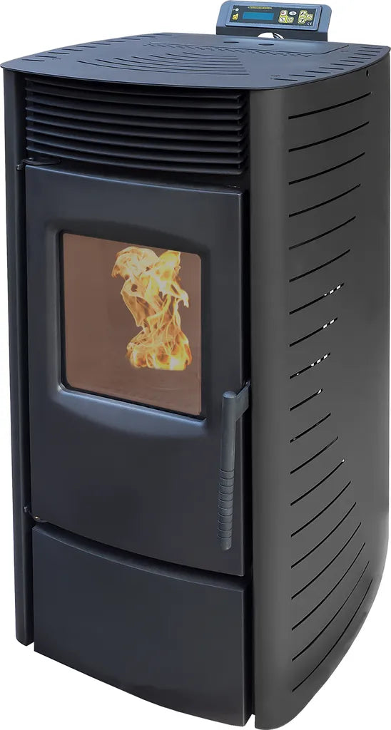 Nemaxx P9 Pelletofen Pelletkaminofen 11kW Kaminofen Heizofen Pellet Ofen Kamin Pelletheizung Heizgerät Kaminheizung Pellets -schwarz- WiFi-Ready