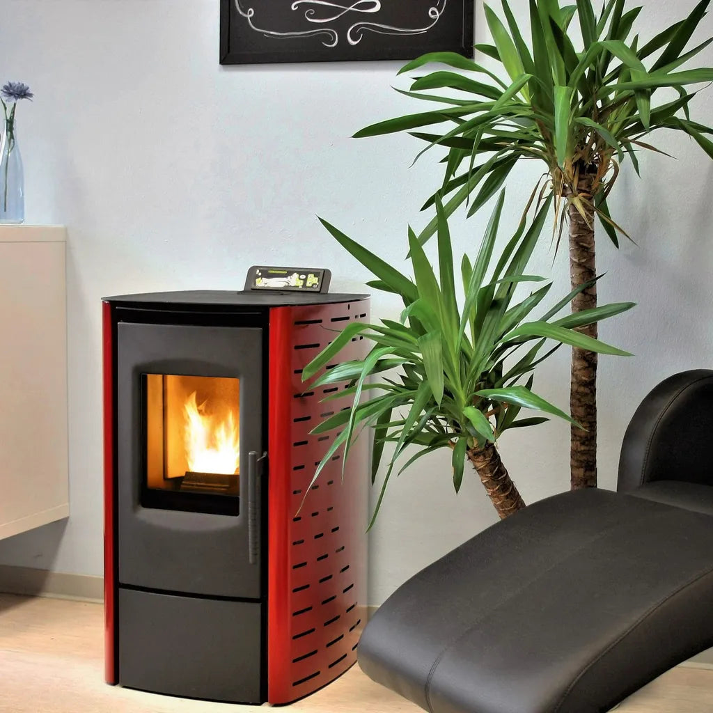 Nemaxx P9 Pelletofen Pelletkaminofen 11kW Kaminofen Heizofen Pellet Ofen Kamin Pelletheizung Heizgerät Kaminheizung Pellets -schwarz- WiFi-Ready