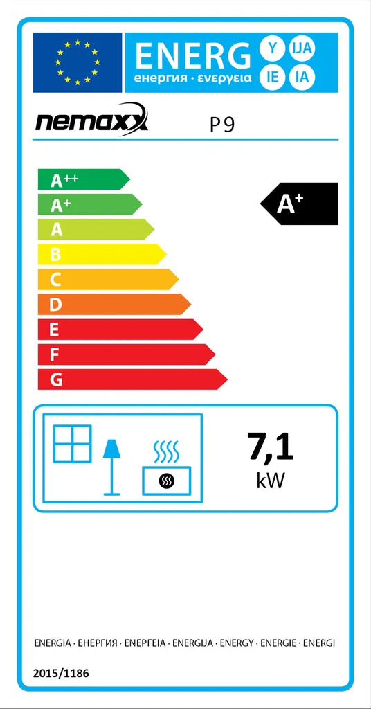Nemaxx P9 Pelletofen Pelletkaminofen 11kW Kaminofen Heizofen Pellet Ofen Kamin Pelletheizung Heizgerät Kaminheizung Pellets -schwarz- WiFi-Ready