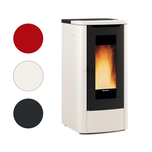 Pelletofen Extraflame Teorema mit 10 kW - Verkleidung elfenbein