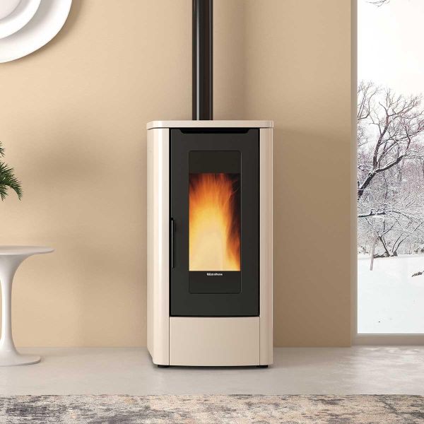 Pelletofen Extraflame Teorema mit 10 kW - Verkleidung elfenbein