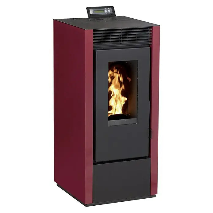 Pelletofen Marina 14 12,1 kW, Raumheizvermögen 340 m³, Farbe Verkleidung Bordeaux